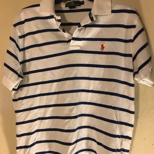 Ralph Lauren Polo Medium White/Blue Short Sleeve